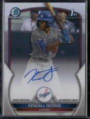 2023 Bowman Draft Kendall George 1st Bowman Refractor Auto /499 #CDAKG Dodgers