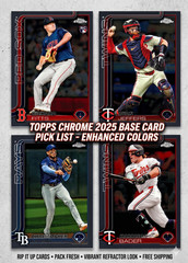 2025 Topps Chrome Baseball Base Cards #1-300 – You Pick / Complete Your Set