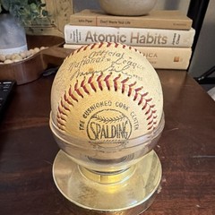 Spalding Baseball Signed by 1966 Los Angeles Team. Signatures fading.
