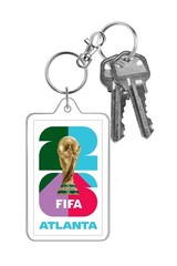 2026 FIFA World Cup Soccer Football Souvenir Host City Dual Image Keychain Clip