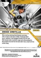 Diego Castillo 2022 Panini Chronicles #15 XR Pittsburgh Pirates