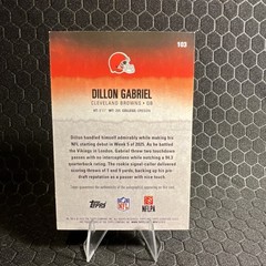 Topps 2025 Dillon Gabriel RC Auto #103 Select RC Patch #DSM-DGL Browns