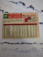 1959 Topps – Carl Erskine #217 White Back