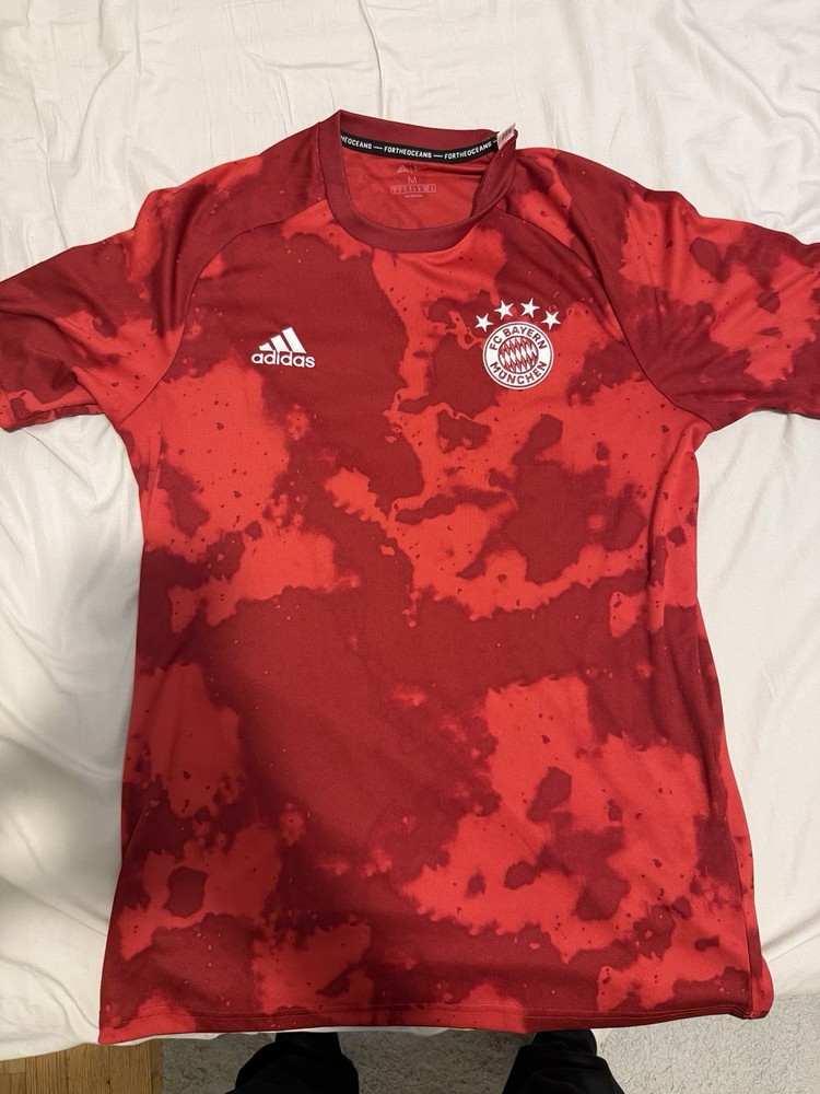 adidas FC Bayern Munich Men&rsquo;s Soccer Shirt Jersey Red Size M