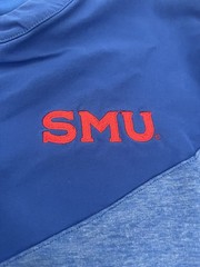 Nike SMU Mustangs 1/4 Zip Long Sleeve Pullover Sweatshirt M Blue/Red