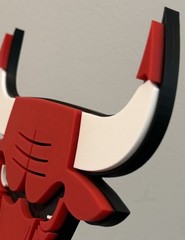 Chicago Bulls 3D Printed Primary Logo Sign Wall Desk Shelf Art