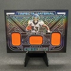 2022 Panini Obsidian – Trifecta Material Javonte Williams TFM-JWI /125 1/1 Color