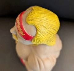 Vintage 1991 Hulk Hogan Titan Sports WWF Hulkamania Coin Bank Read
