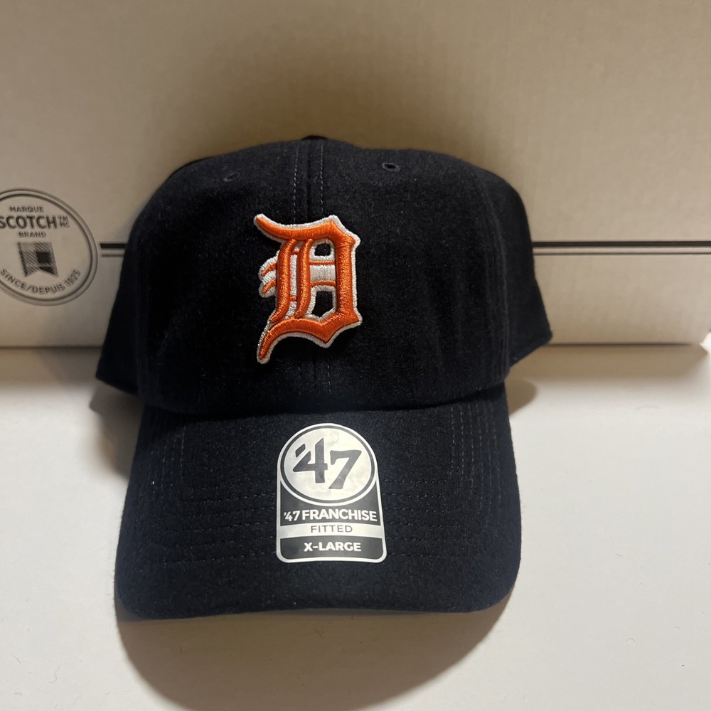 ‘47 Brand MLB Official Detroit Tigers Baseball Cap Hat Blue Orange Size XL