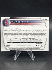 2025 Bowman Chrome Prospect Auto – Marcus Phillips – Green Lava /99 Red Sox 🔥