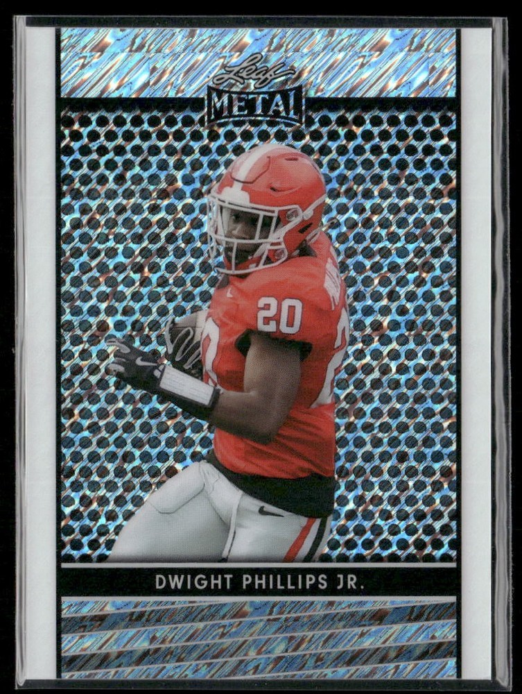 2024 Leaf Collective #LB-108 Dwight Phillips Jr. Leaf Shimmer Silver #/3