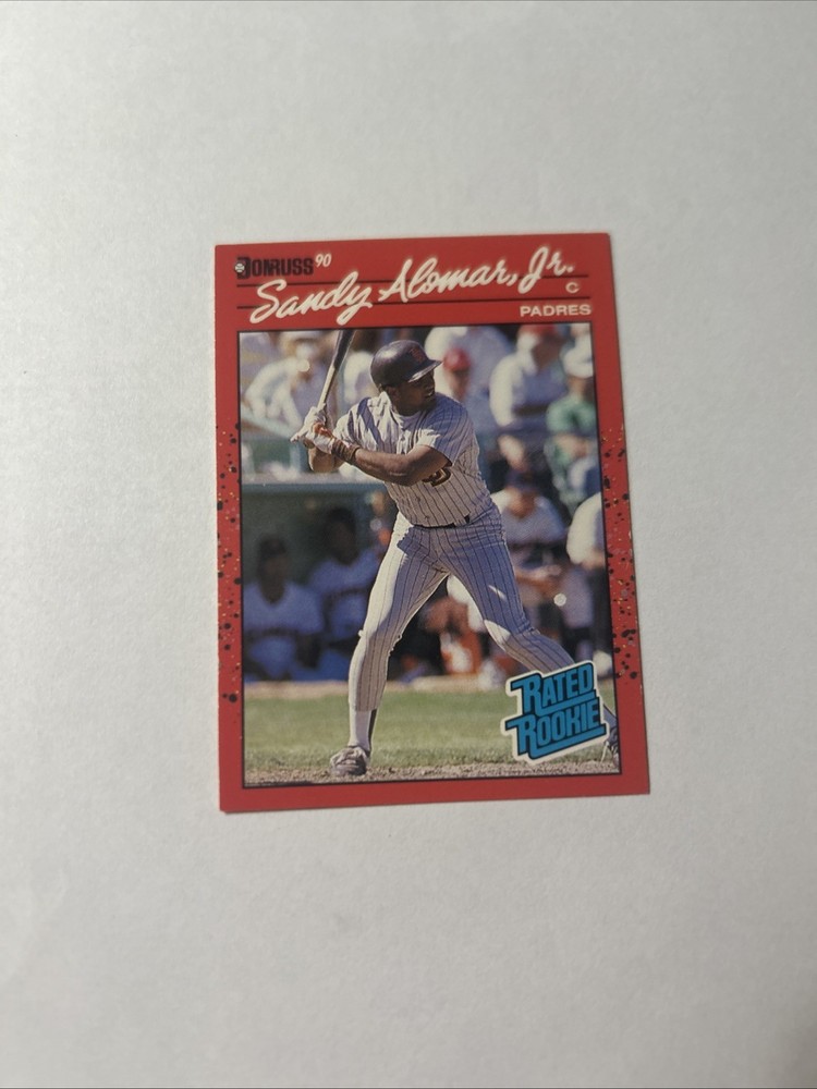 1990 Donruss – Rated Rookie Sandy Alomar Jr. #30 . After Inc in the Copyright on
