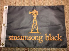 STREAMSONG BLACK PGA TOUR PIN FLAG W GROMMETS FREE SHIP AUTOGRAPHS (Dark Grey)