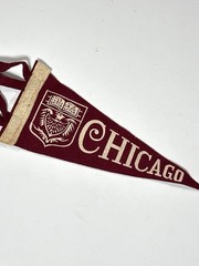Vintage 1940s 50s University of Chicago Maroons 9” Felt Pennant College RARE