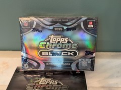 2025 TOPPS CHROME BLACK FOOTBALL HOBBY BOX (1 AUTO) ✅ QTY Available Lot