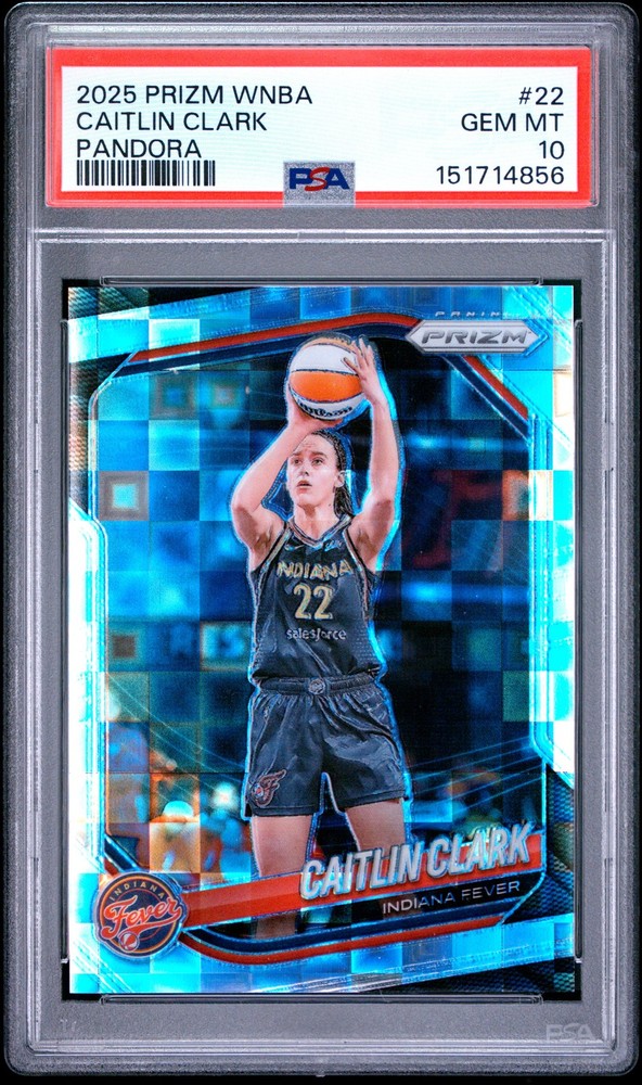 2025 PANINI PRIZM WNBA PANDORA #22 CAITLIN CLARK PSA 10