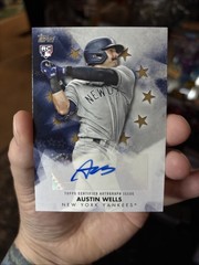 Austin Wells 2024 Topps Baseball Stars Rookie Gold 35/50 Auto #BSA-WEL Yankees