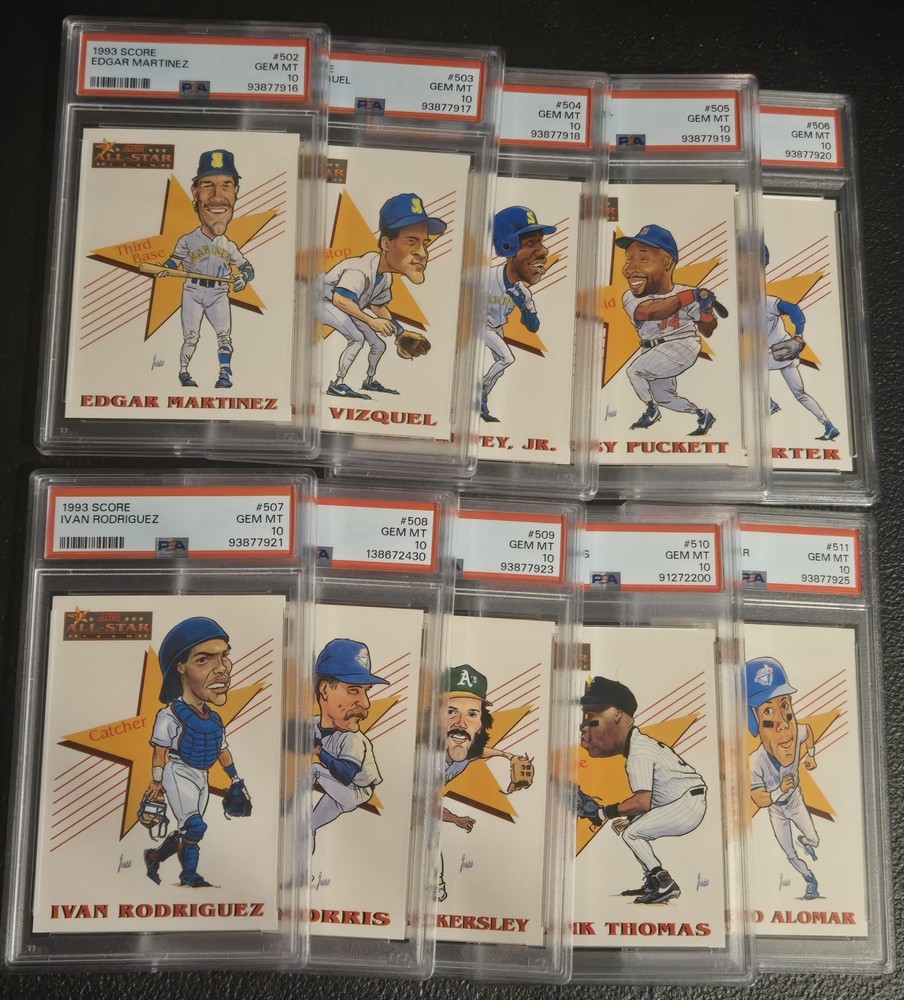 1993 Score – ALL STAR Complete PSA 10 Set – Griffey, Puckett, Bonds POP 2🔥⚾️