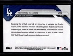 2025 Topps Now #925 Yoshinobu Yamamoto Base Card (Quantity)