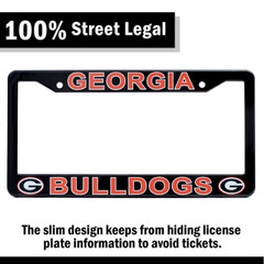 Georgia Bulldogs UGA License Plate Frame Cover – Black – EliteAuto3K