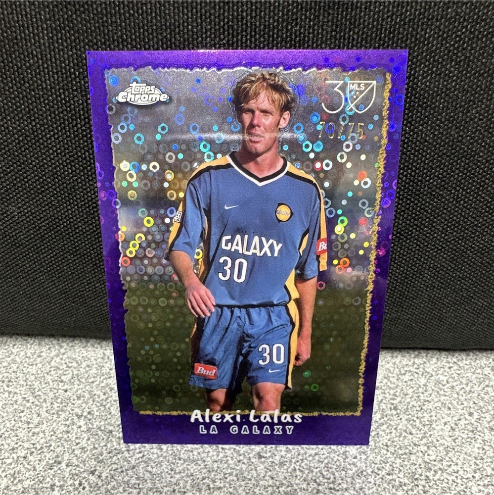 Topps 2025 Topps Chrome Alexi Lalas NF-13 LA Galaxy Parallel /75 Soccer