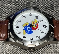 Kansas Jayhawks Game Time Vintage Men’s Watch With New Band And Battery