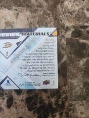 2013-14 NHL SPX Cam Fowler Winning Materials Dual Jersey Card #WM-CF