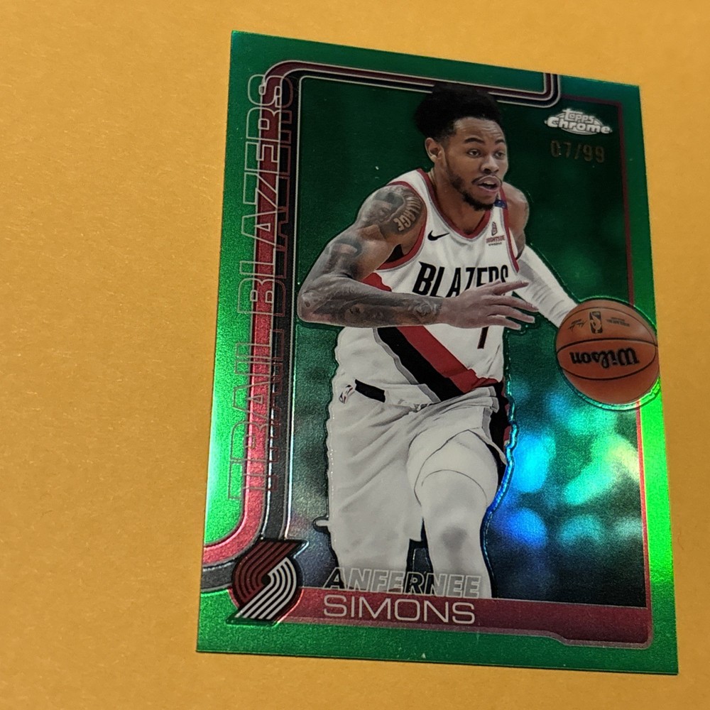 2025-26 topps chrome anfernee Simons Green Refractor # /99