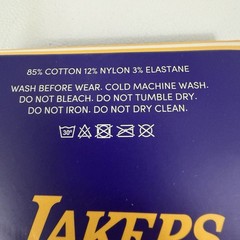 Los Angeles Lakers NBA Socks Knee Black Purple Brand New