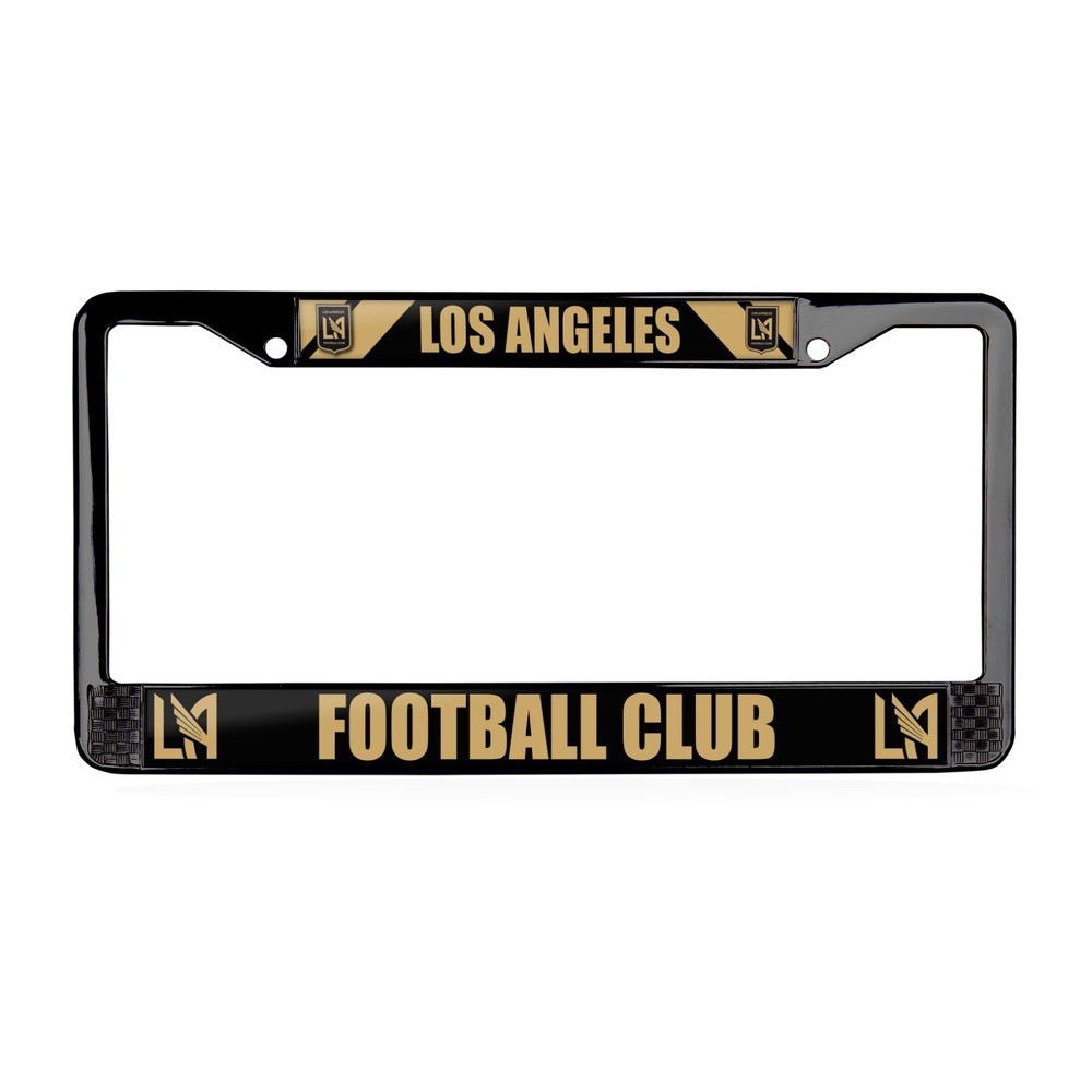 LAFC MLS 3D Polyurethane Domed Premium 2-Hole Black Metal License Plate Frame
