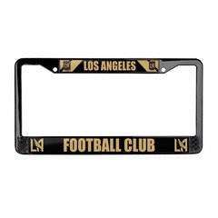 LAFC MLS 3D Polyurethane Domed Premium 2-Hole Black Metal License Plate Frame