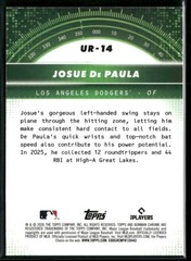 2026 Bowman Chrome Josue De Paula #UR-14 Refractor Under The Radar Parallel/Vari