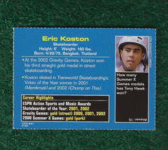 ERIC KOSTON – 2003 SI SPORTS ILLUSTRATED FOR KIDS CARD #247 – USA – SKATEBOARDER