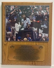 New York Knicks 2025 202 NBA Champions 8×10 Photo Plaque with engraved nameplate