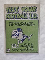 1972 Topps Pro Action Jim Nance #119 NM New England Patriots