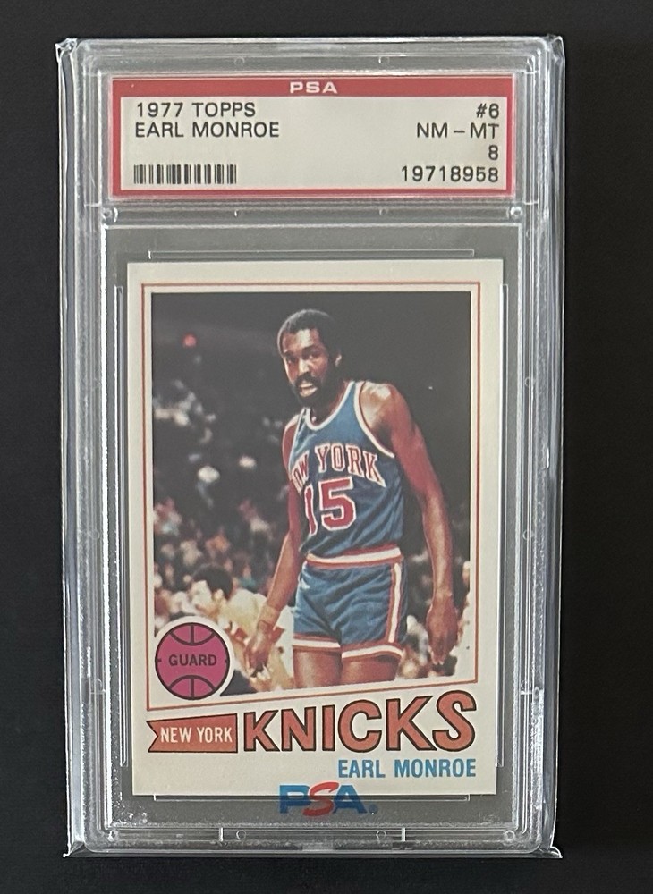 Topps 1977-78 Earl Monroe #6 White Back PSA 8 NM-MT Knicks NBA