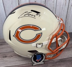 COLSTON LOVELAND SIGNED CHICAGO BEARS FULL SIZE RETRO HELMET BECKETT 4W836702
