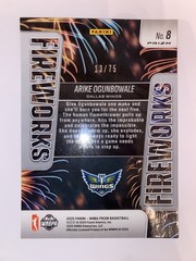 2025 Panini Prizm WNBA Arike Ogunbowale Orange Pulsar #/75 Fireworks #8 Wings