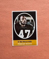 1972 Sunoco Football Stamp Mel Blount Pittsburgh Steelers NM Hall Of Famer