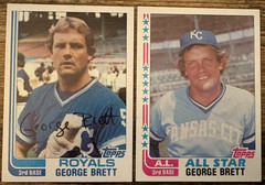 GEORGE BRETT 1982 Topps LOT! #200 All Star #549 Kansas City Royals HOF! NRMT