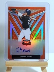 Drew Romo RC 2020 Leaf Valiant Rookie Auto Orange 14/75 #BA-DR1 Colorado Rockies