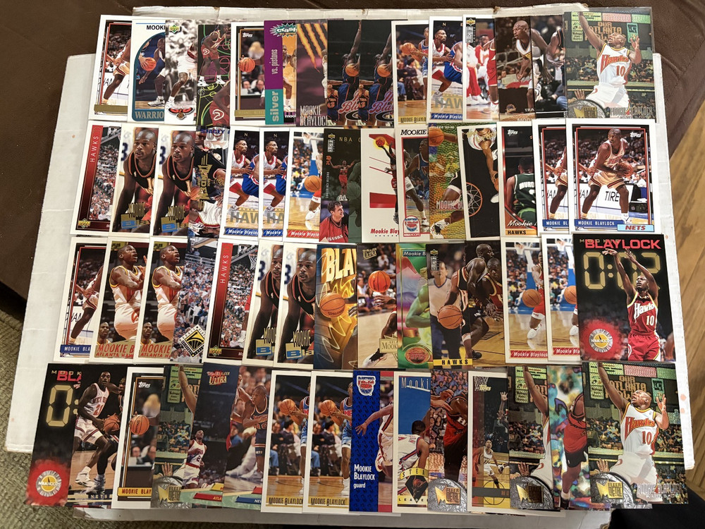 (100) Mookie Blaylock Basketball Cards Inserts Atlanta Hawks Lot Collection A