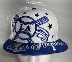 Los Angeles Dodgers Baseball SnapBack LA Logo W Palm Tree & Script Blue & White