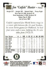 2002 Fleer Fall Classic #27 Jim « Catfish » Hunter : Athletics