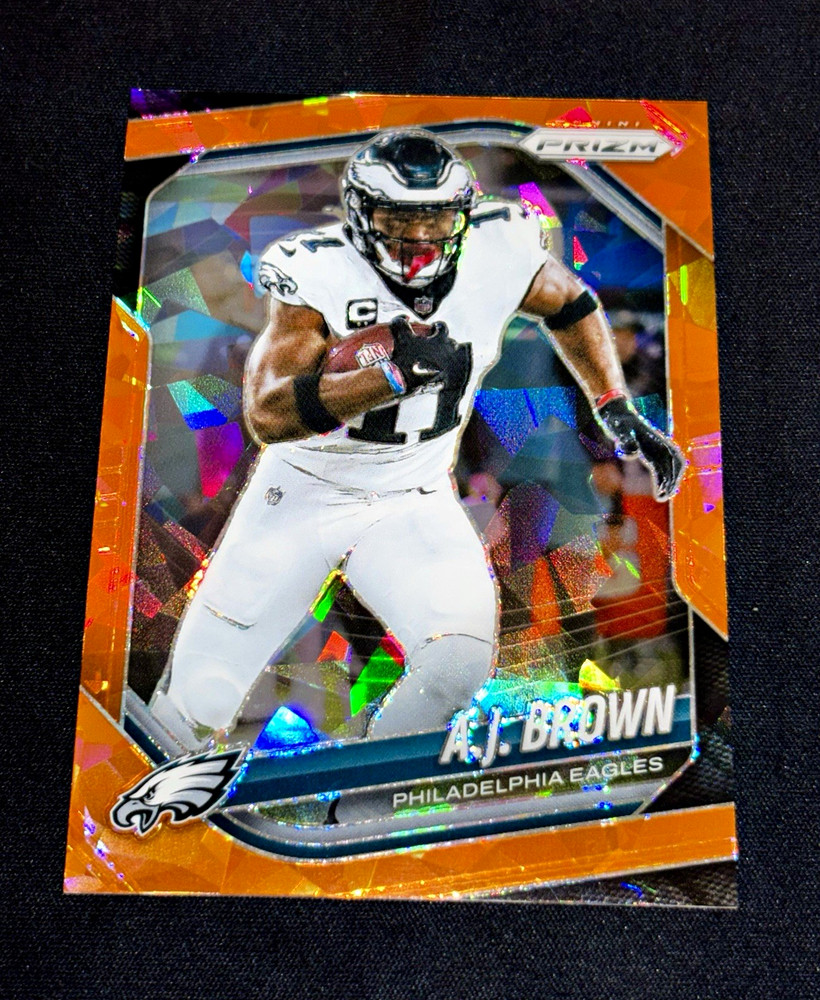 Panini 2025 Prizm A.J. Brown Philadelphia Eagles Orange Ice Prizm #253