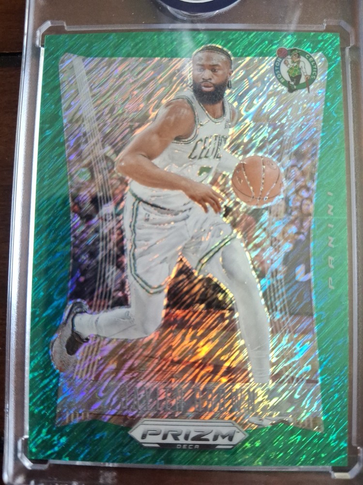 2023-24 Panini Prizm Deca – Jaylen Brown #282 Green Shimmer Prizm /12