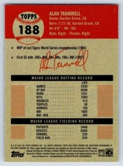 2022 Topps Chrome Platinum Anniversary 188 Alan Trammell Detroit Tigers