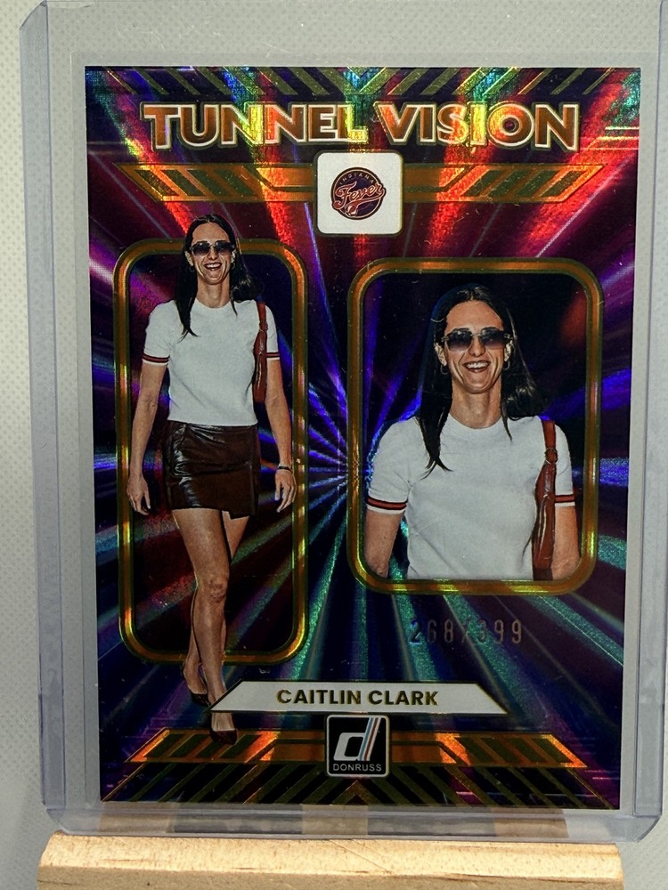 2025 Donruss WNBA #1 Caitlin Clark Tunnel Vision Orange Laser #/399