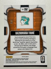 2025-26 Panini Prizm World Cup Bazoumana Toure Black Gold Wave /8 IVORY COAST RC