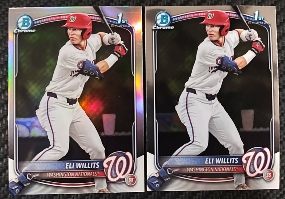 2025 Bowman Draft Eli Willits Silver Refractor+Base 1ST Rookie NATIONALS #BDC-1